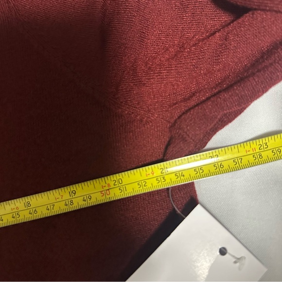 Croft & Barrow Burgundy Sweater with Blue Striped Hem - Picture 8 of 16